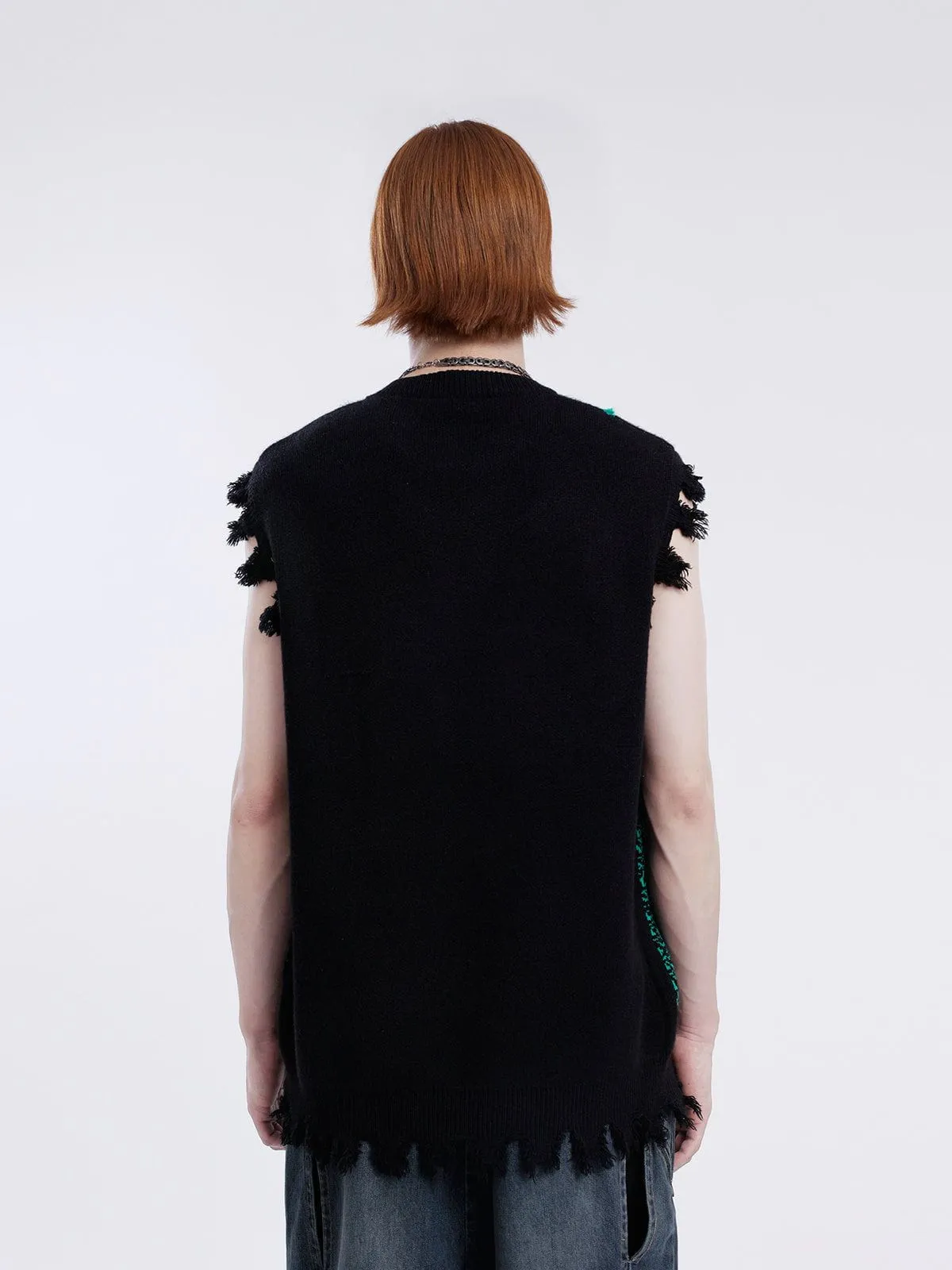 Aelfric Eden Cyberpunk Dot Matrix Sweater Vest sold by Aelfric Eden product image thumbnail 4