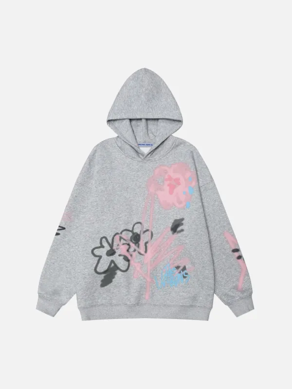 Aelfric Eden Cartoon Graffiti Print Hoodie sold by Aelfric Eden