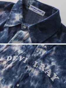 Aelfric Eden Tie Dye Embroidery Long Sleeve Shirts sold by Aelfric Eden
