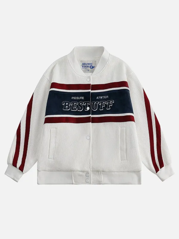 Aelfric Eden Vintage Patchwork Stripe Jacket sold by Aelfric Eden