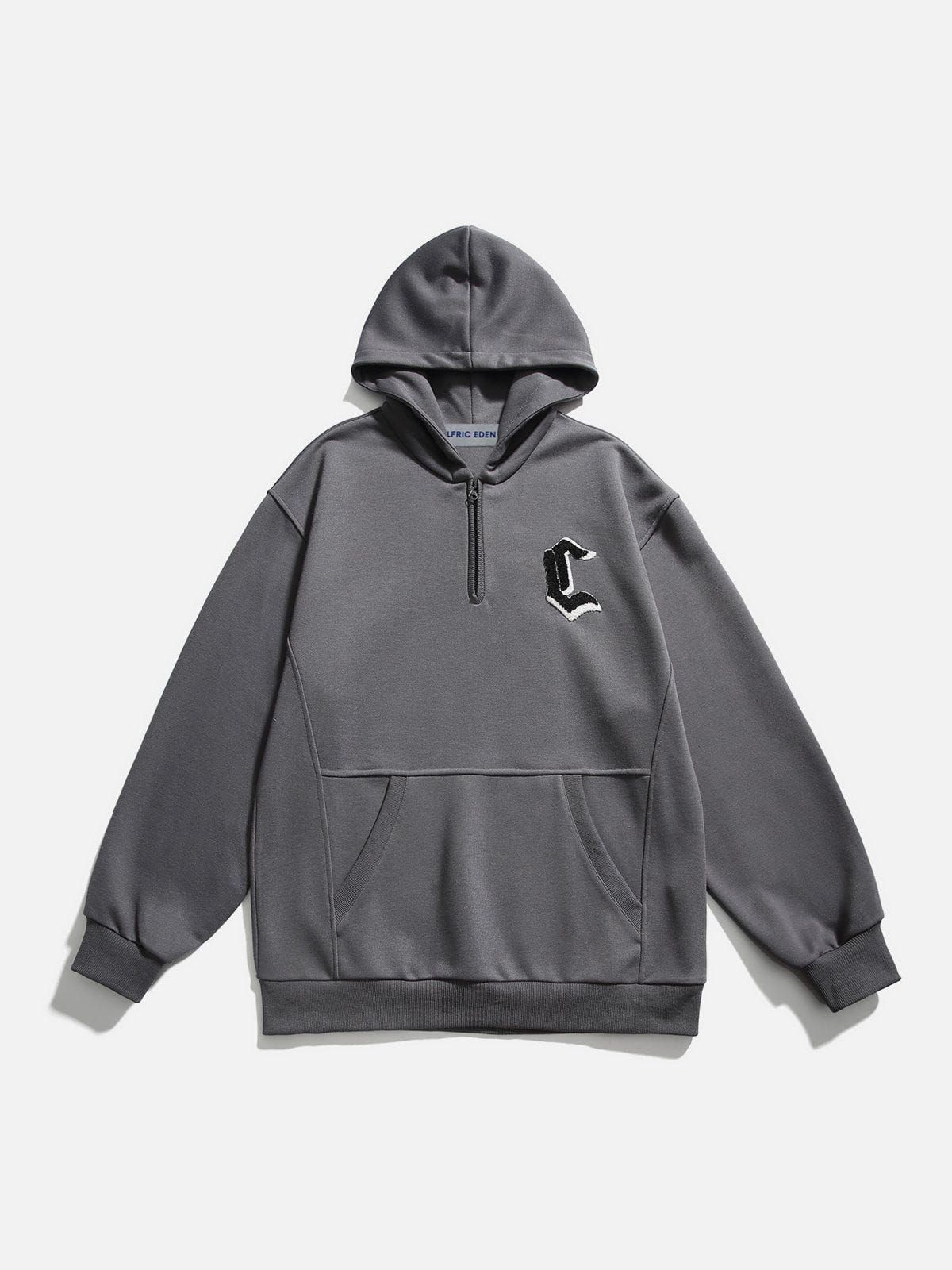 Aelfric Eden Solid Flocking Letter Hoodie sold by Aelfric Eden product image thumbnail 3