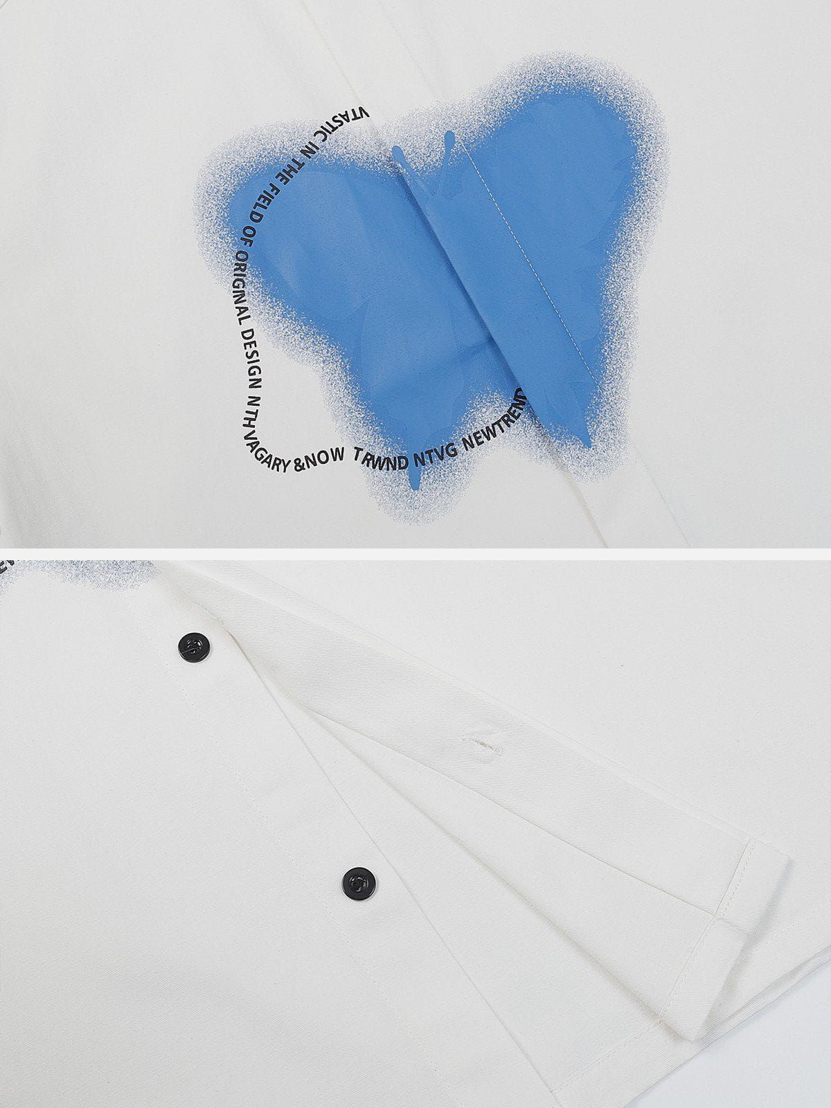 Aelfric Eden Butterfly Ink Splash Print Short Sleeve Shirts sold by Aelfric Eden product image thumbnail 5