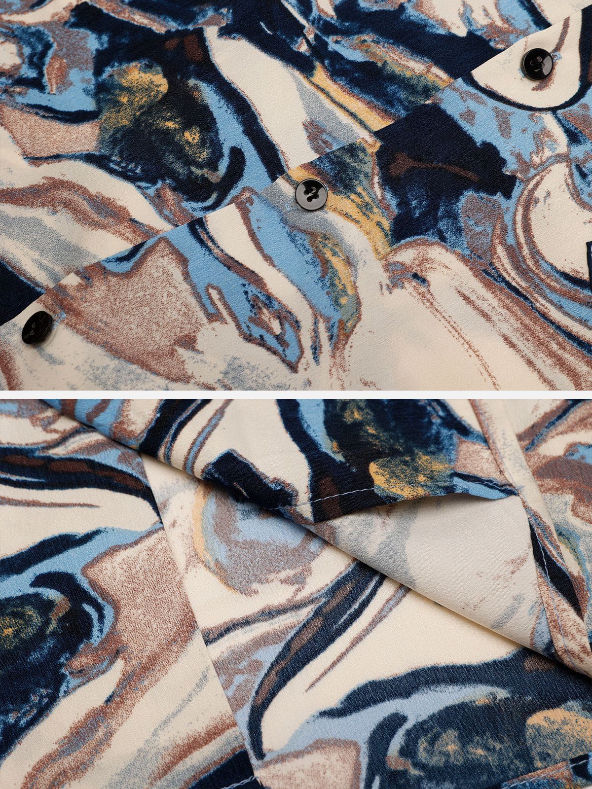 Aelfric Eden Abstract Painting Dip-dye Short Sleeve Shirts sold by Aelfric Eden product image thumbnail 8