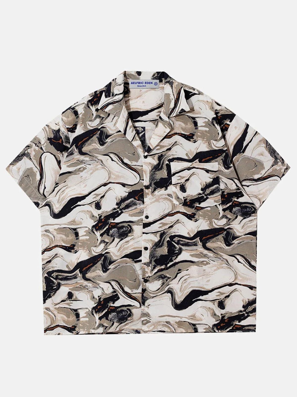 Aelfric Eden Abstract Painting Dip-dye Short Sleeve Shirts sold by Aelfric Eden product image thumbnail 3