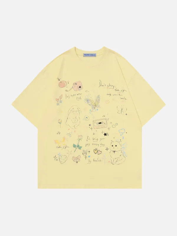 Aelfric Eden Cartoon Print Tee sold by Aelfric Eden
