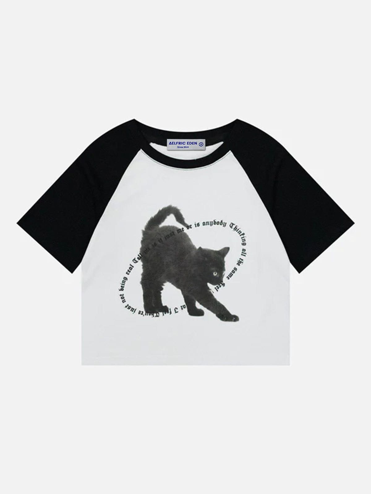 Cat Print Patchwork Tee sold by Aelfric Eden