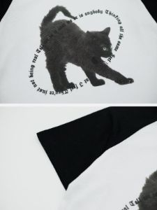 Cat Print Patchwork Tee sold by Aelfric Eden