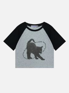 Cat Print Patchwork Tee sold by Aelfric Eden
