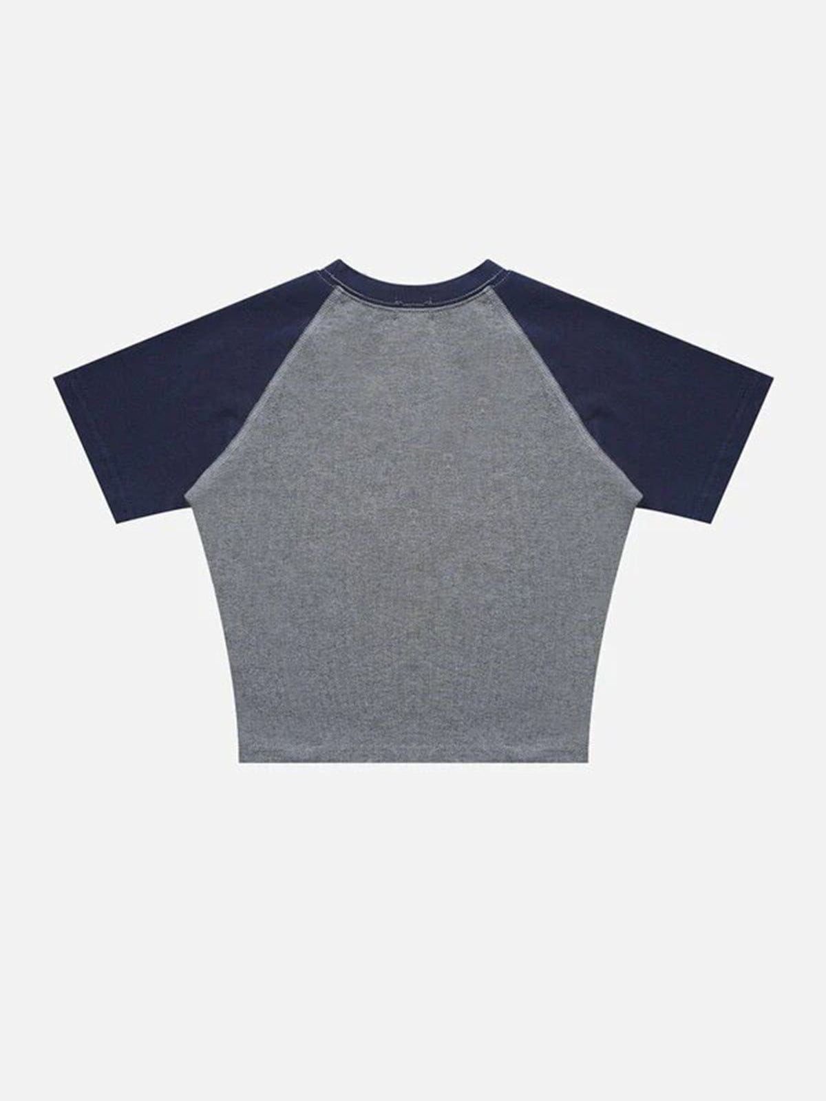 Cat Print Patchwork Tee sold by Aelfric Eden product image thumbnail 4