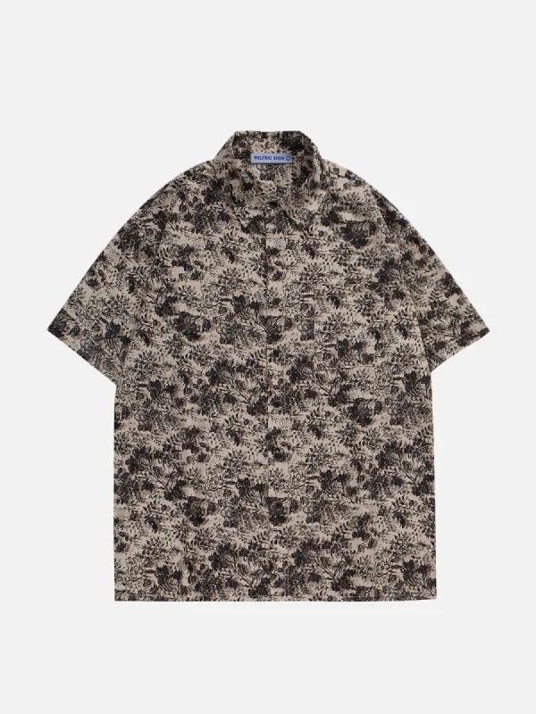Aelfric Eden Ghosting Flower Print Short Sleeve Shirt sold by Aelfric Eden
