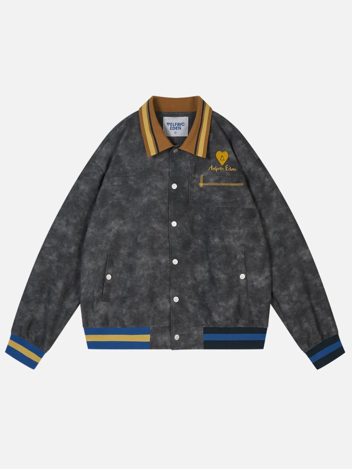 Aelfric Eden Towel Embroidery Faux Leather Jacket sold by Aelfric Eden product image thumbnail 2