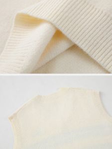 Aelfric Eden Striped Patchwork Preppy Sweater Vest sold by Aelfric Eden