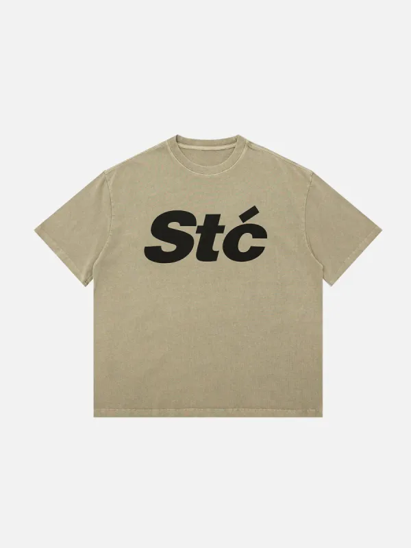 Aelfric Eden Letter STC Washed Tee sold by Aelfric Eden