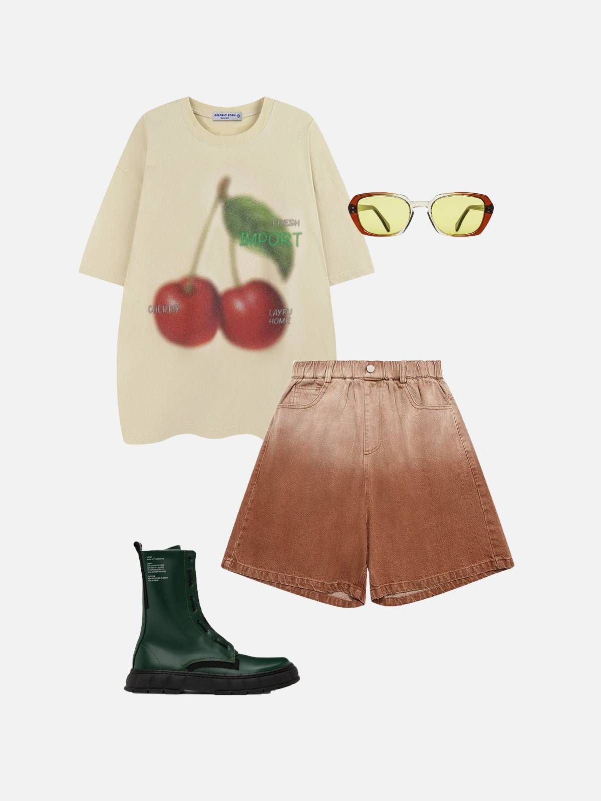 Aelfric Eden Blurring Cherry Print Tee sold by Aelfric Eden product image thumbnail 4