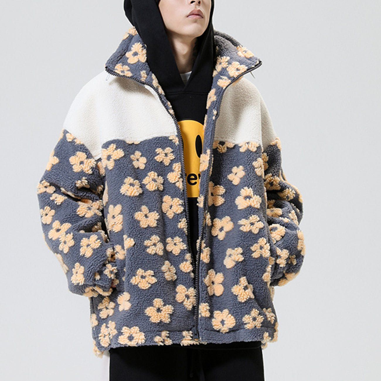 Aelfric Eden Patchwork Daisy Sherpa Jacket sold by Aelfric Eden product image thumbnail 2