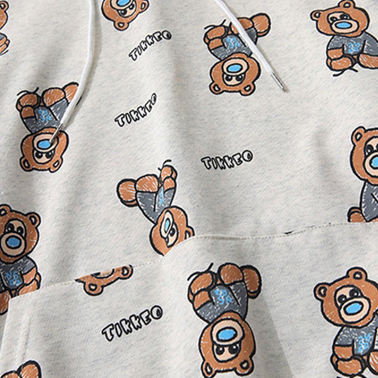 Aelfric Eden Harajuku Bear Print Hoodie sold by Aelfric Eden product image thumbnail 6