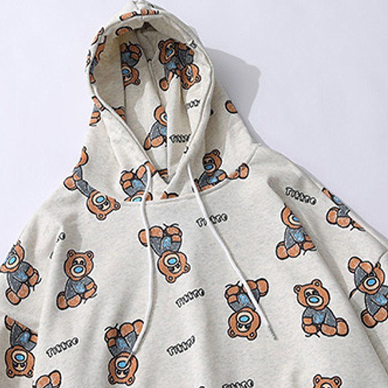 Aelfric Eden Harajuku Bear Print Hoodie sold by Aelfric Eden product image thumbnail 4