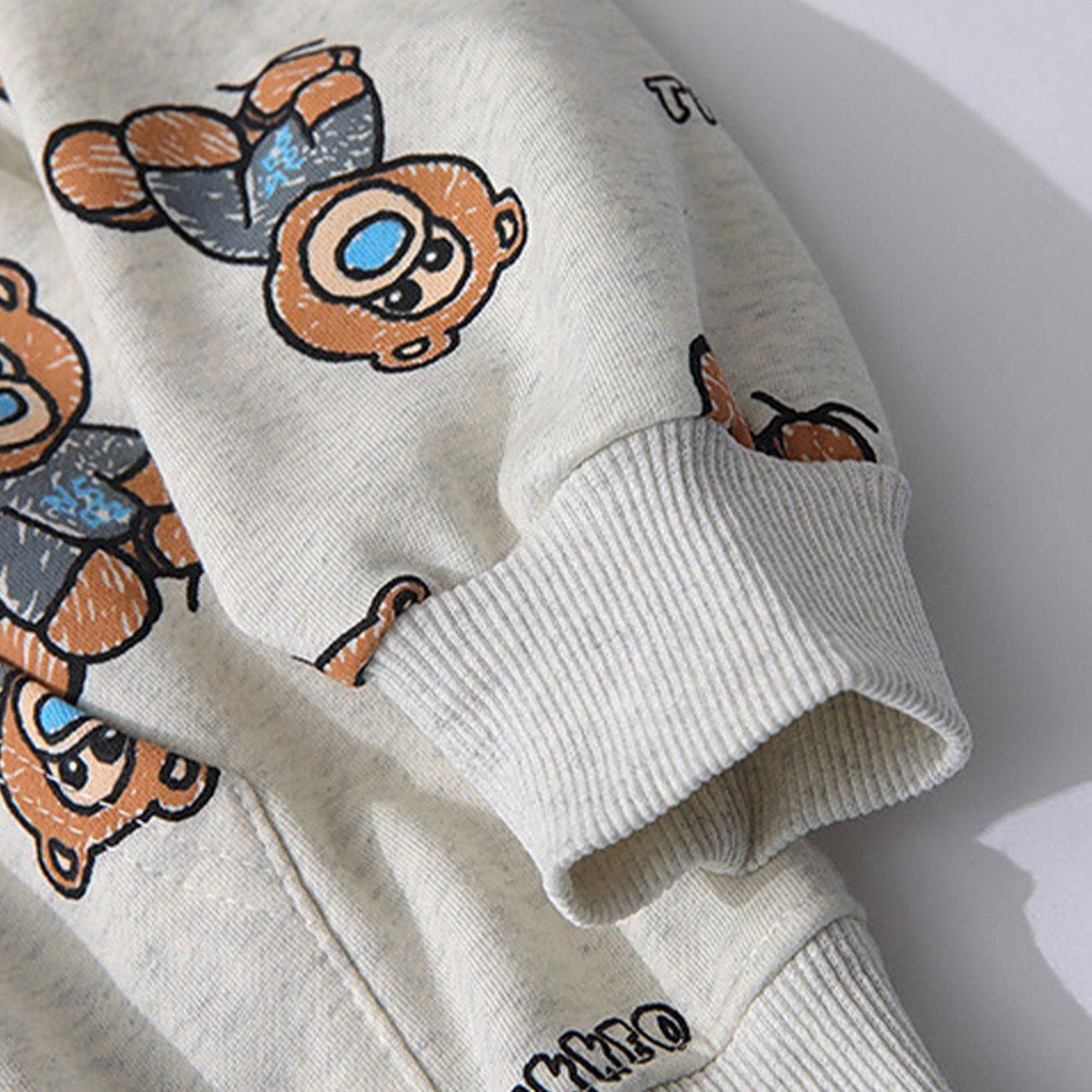 Aelfric Eden Harajuku Bear Print Hoodie sold by Aelfric Eden product image thumbnail 5