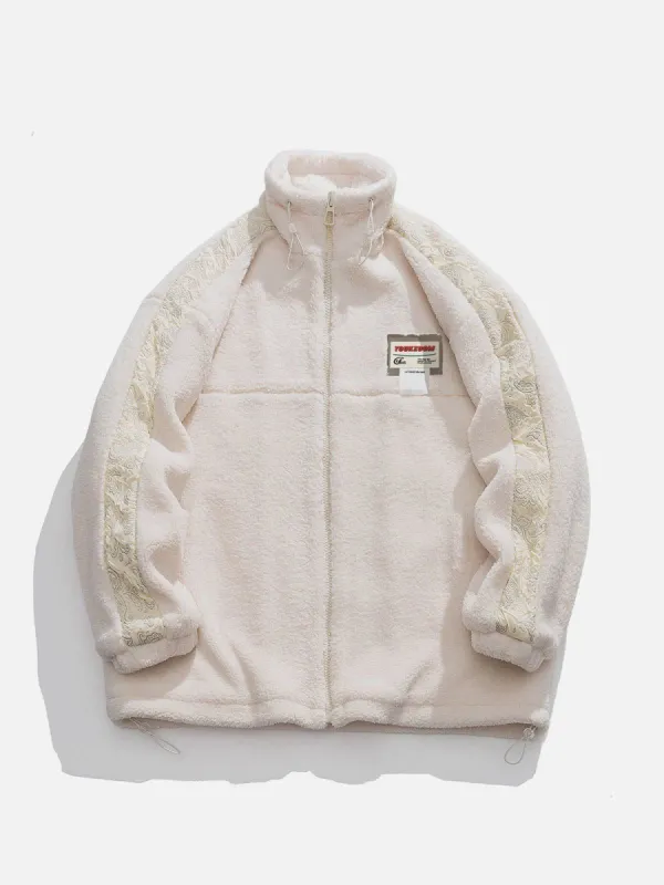 Aelfric Eden Side Sleeves Patchwork Sherpa Coat sold by Aelfric Eden