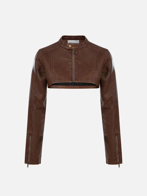 Aelfric Eden Cropped Faux Leather Jacket made by Aelfric Eden