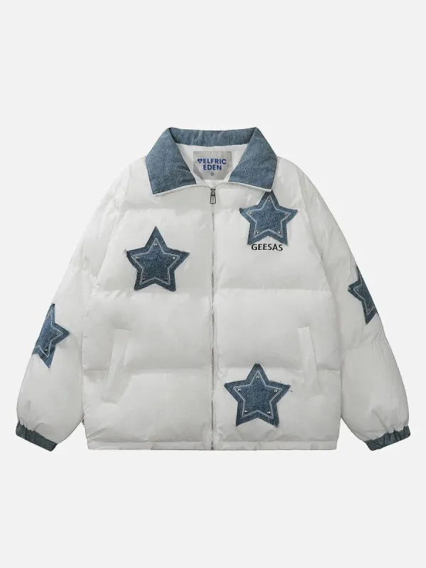 Aelfric Eden Star Contrast Collar Coat sold by Aelfric Eden