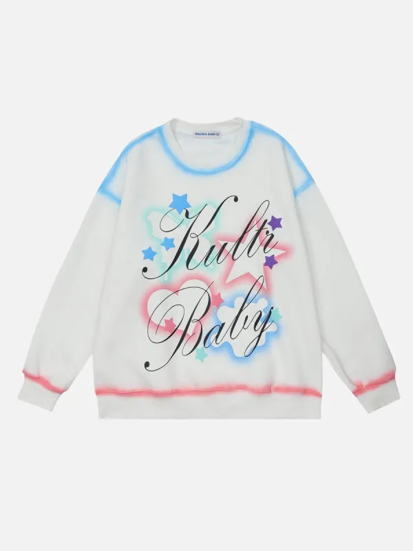 Aelfric Eden Graffiti Print Sweatshirt sold by Aelfric Eden