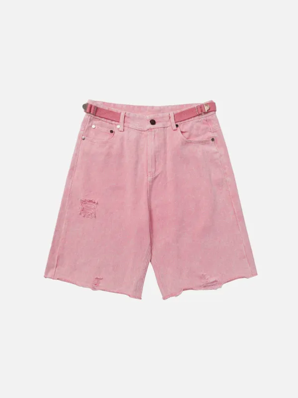 Aelfric Eden Belt Distressed Washed Jorts sold by Aelfric Eden
