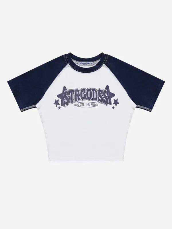 Alphabet Star Print Tee sold by Aelfric Eden