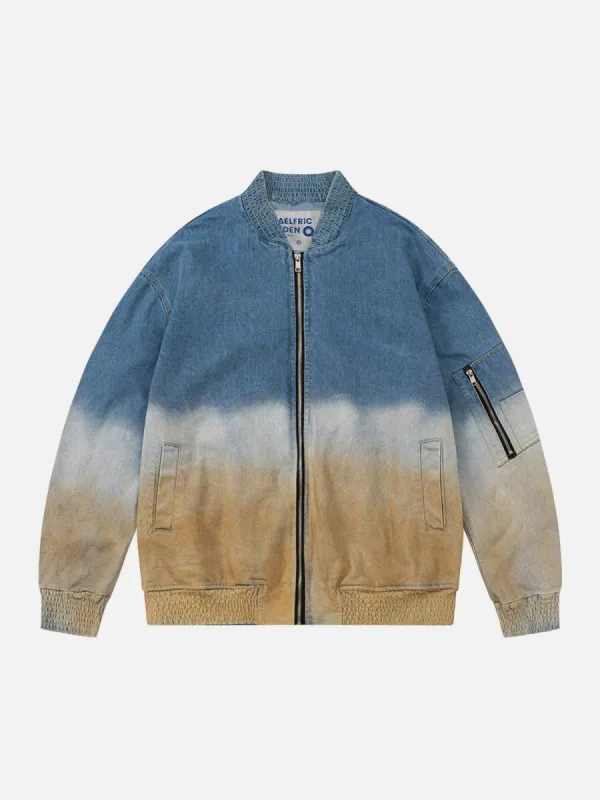 Aelfric Eden Gradient Zip Up Denim Jacket sold by Aelfric Eden