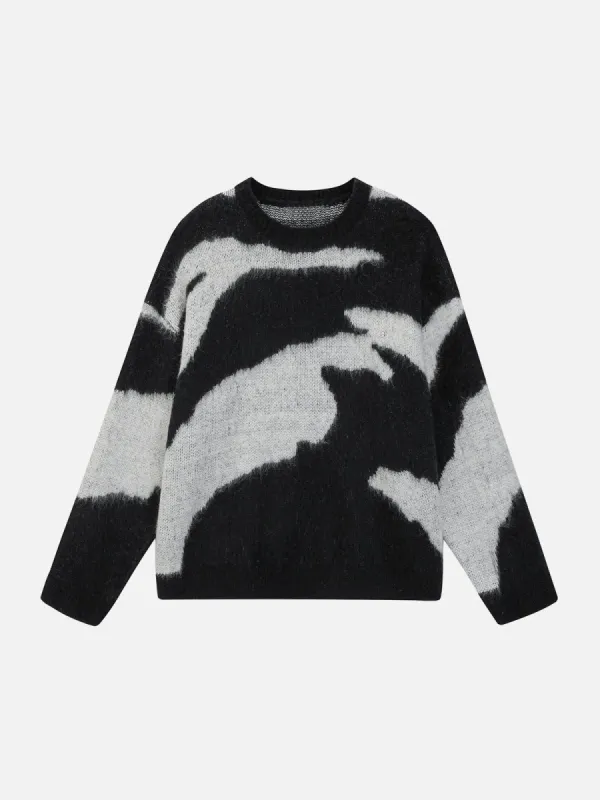 Aelfric Eden Irregular Contrasting Color Sweater sold by Aelfric Eden