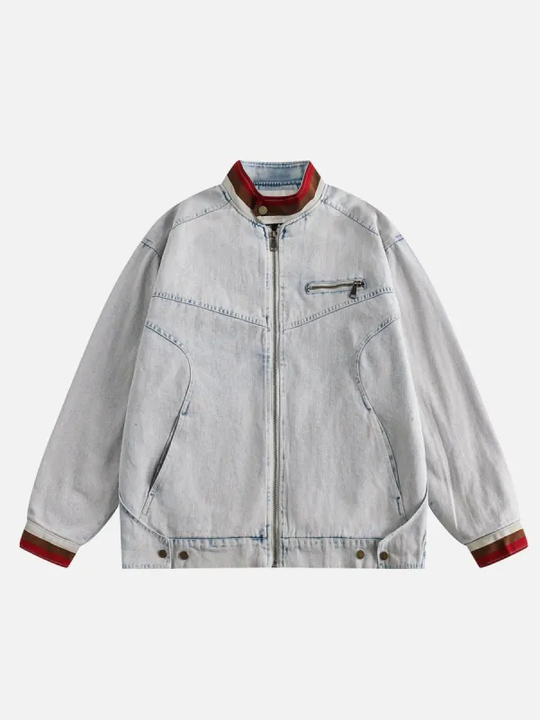 Aelfric Eden Denim Washed Racing Jacket sold by Aelfric Eden