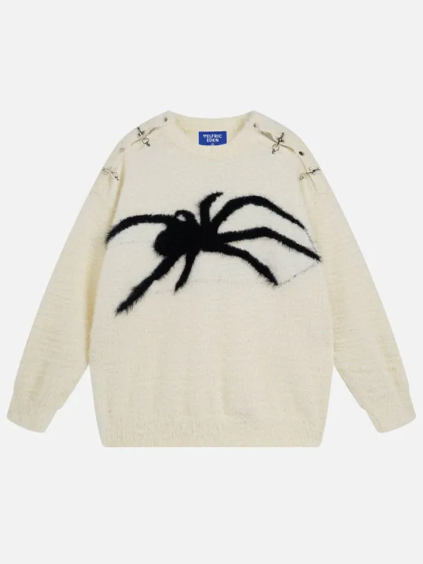 Aelfric Eden Metal Buckle Spider Graphic Sweater sold by Aelfric Eden
