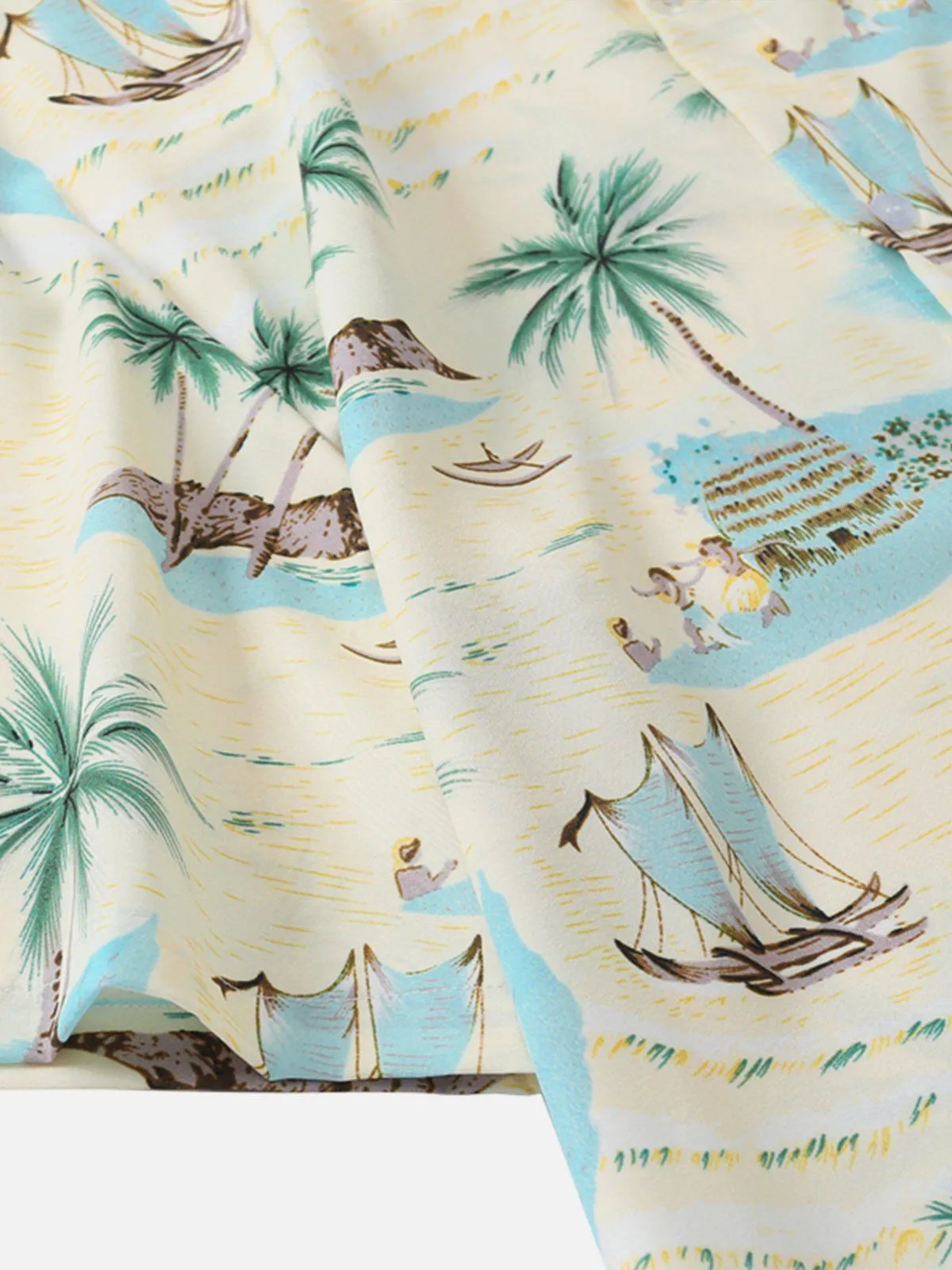 Aelfric Eden Beach Print Short Sleeve Shirt sold by Aelfric Eden product image thumbnail 3