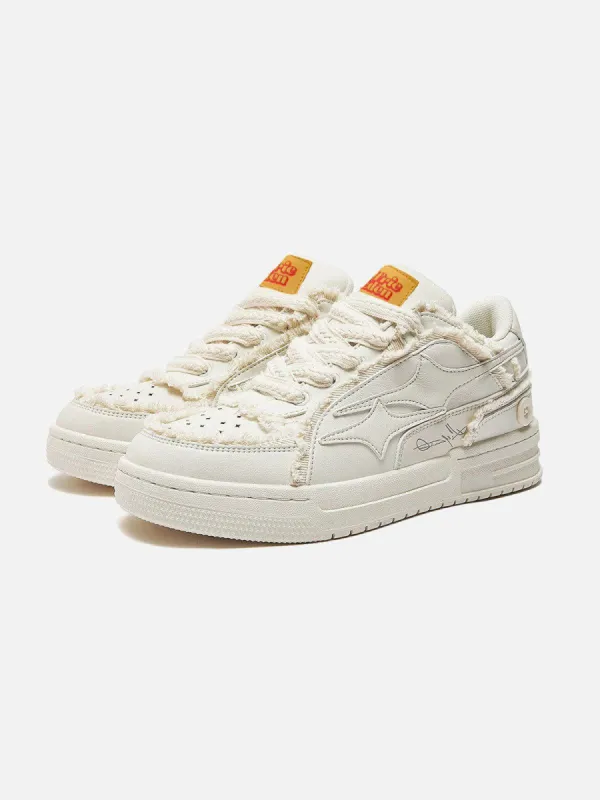 StarryClimb Embroidery Star Raw Edge Skate Shoes sold by Aelfric Eden