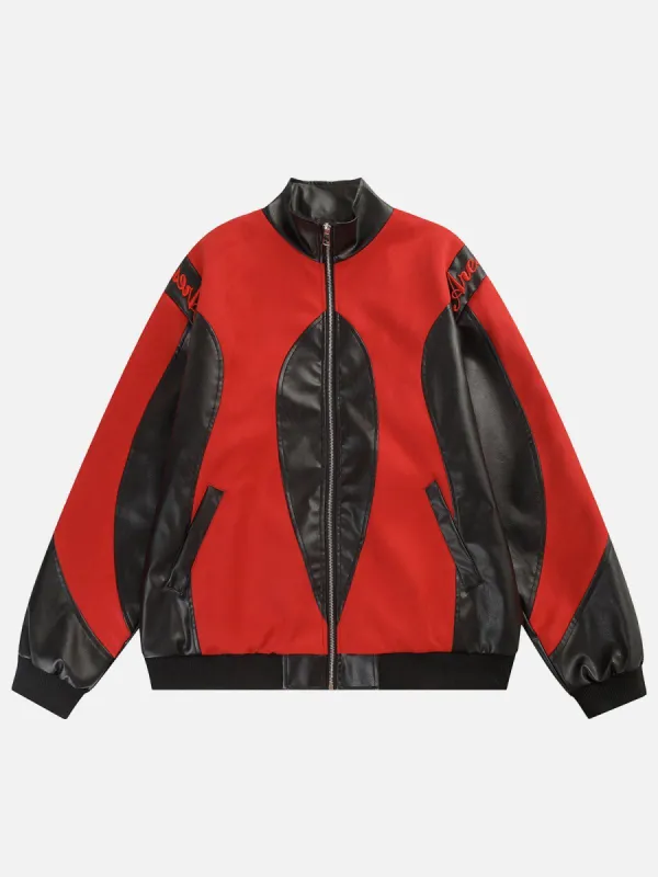 Aelfric Eden Color Blocking Patchwork Suede Jacket sold by Aelfric Eden