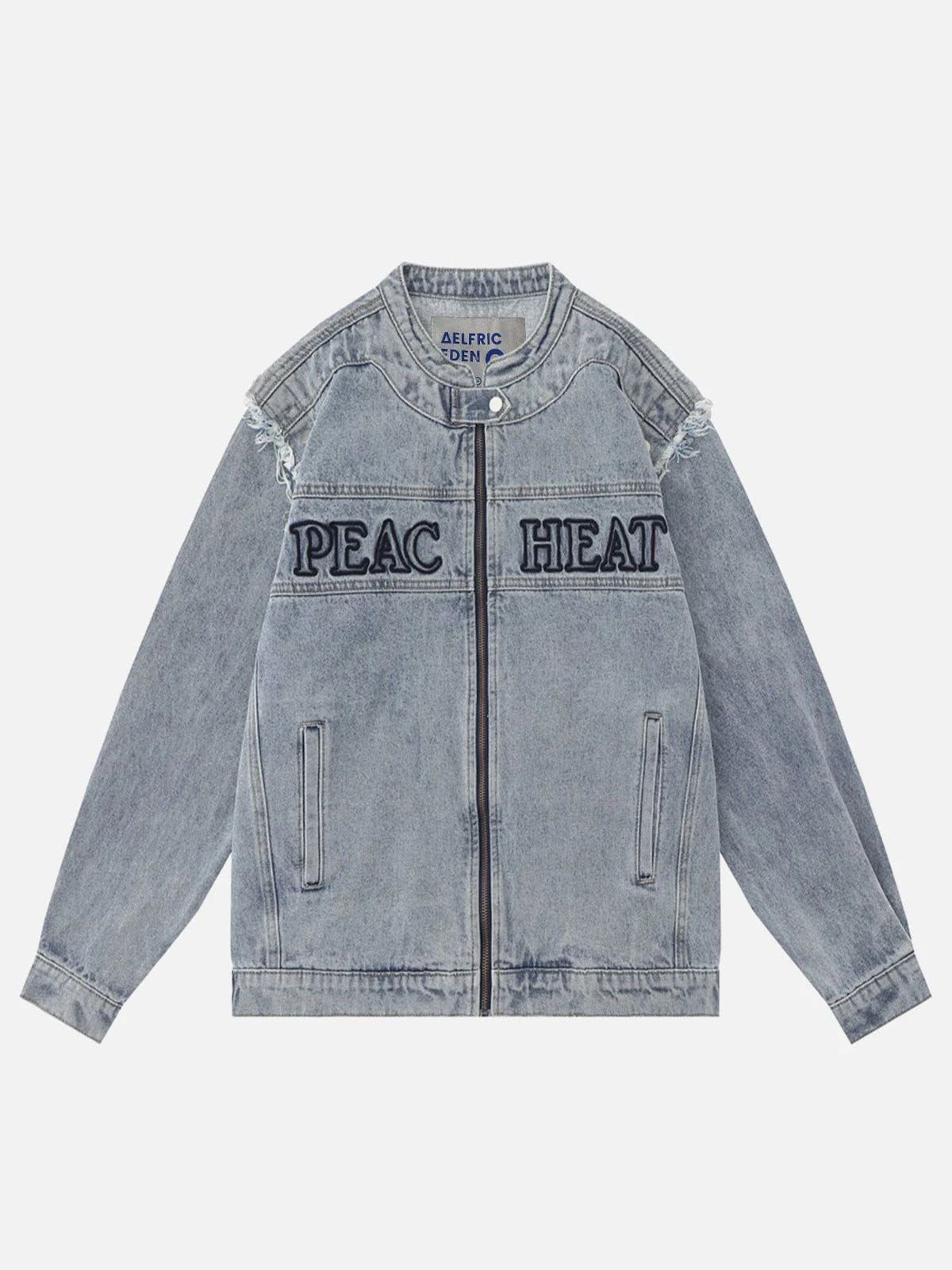 Aelfric Eden Detachable Letter Denim Jacket sold by Aelfric Eden