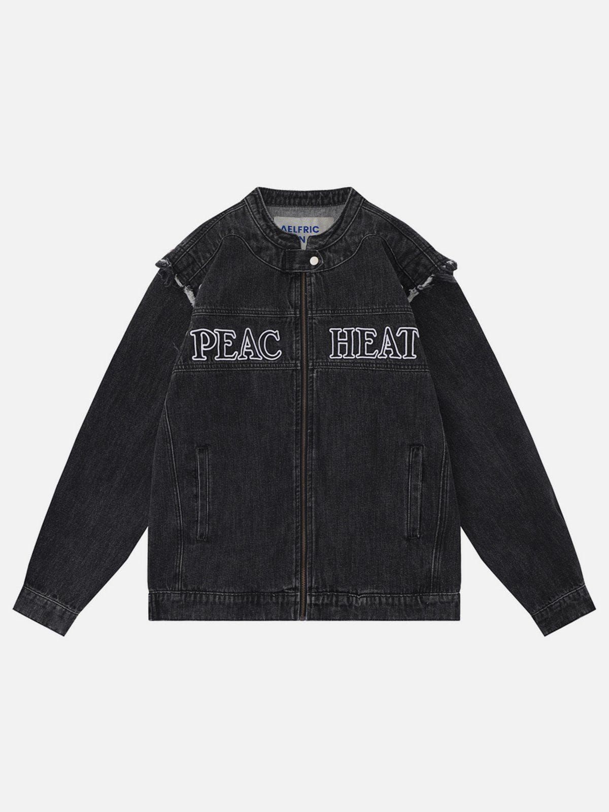 Aelfric Eden Detachable Letter Denim Jacket sold by Aelfric Eden product image thumbnail 2