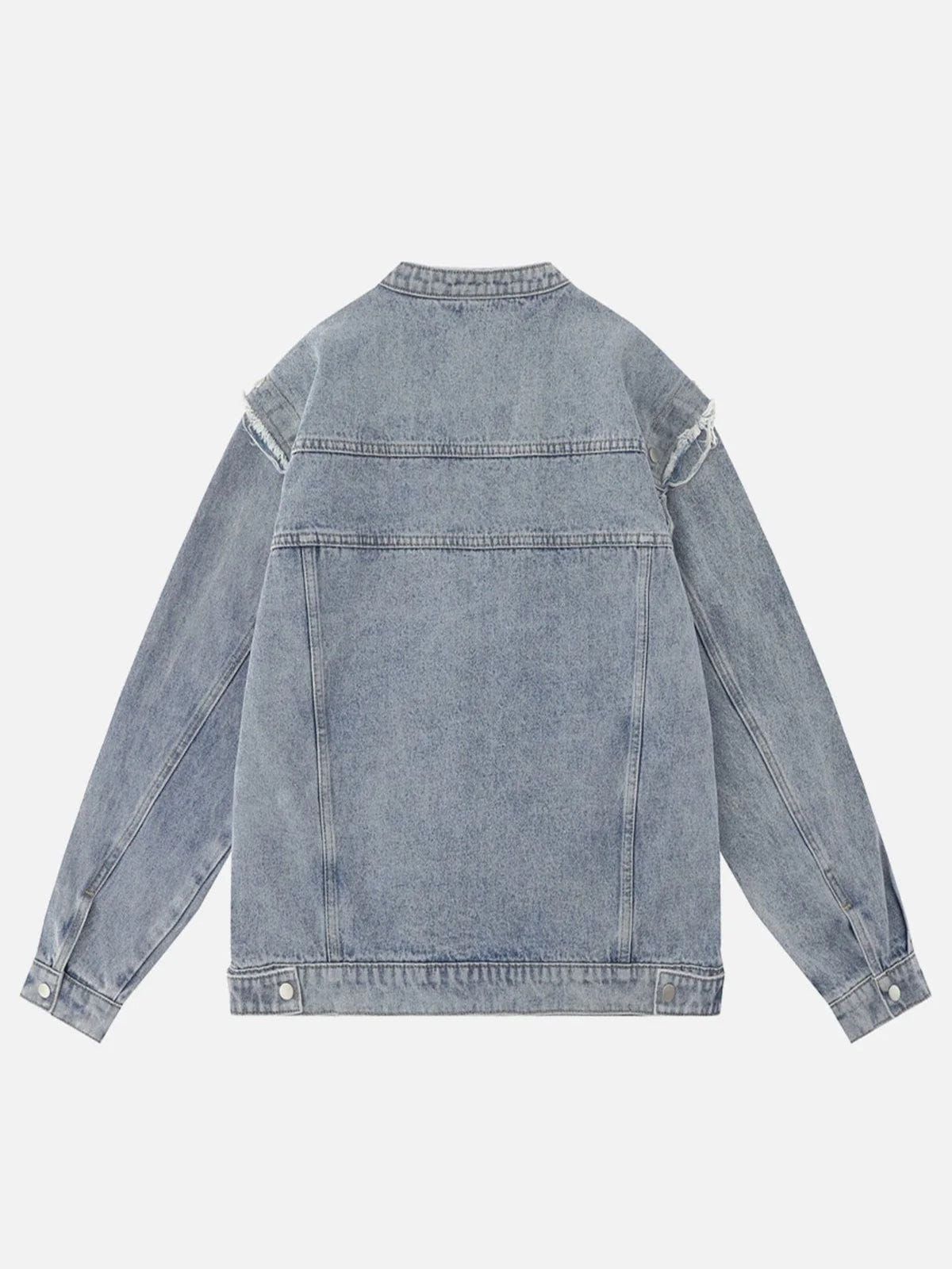 Aelfric Eden Detachable Letter Denim Jacket sold by Aelfric Eden product image thumbnail 3