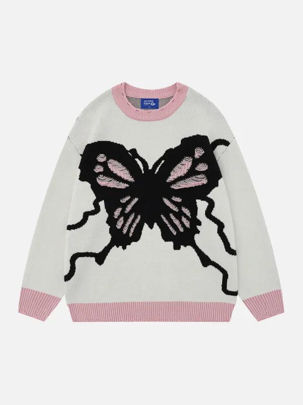 Aelfric Eden Butterfly Distressed Sweater sold by Aelfric Eden