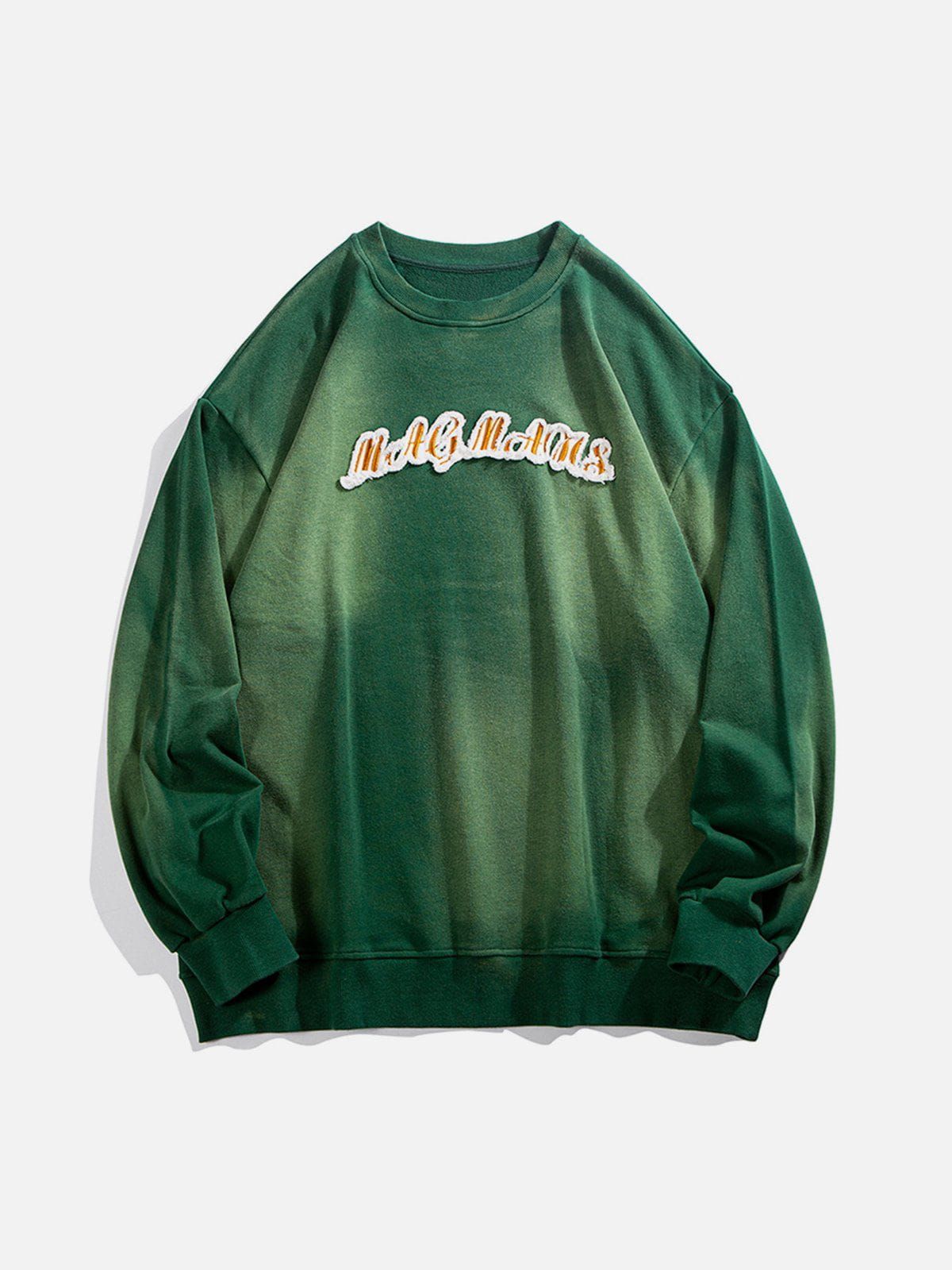 Aelfric Eden Vintage Washed Letter Embroidered Sweatshirt sold by Aelfric Eden product image thumbnail 4