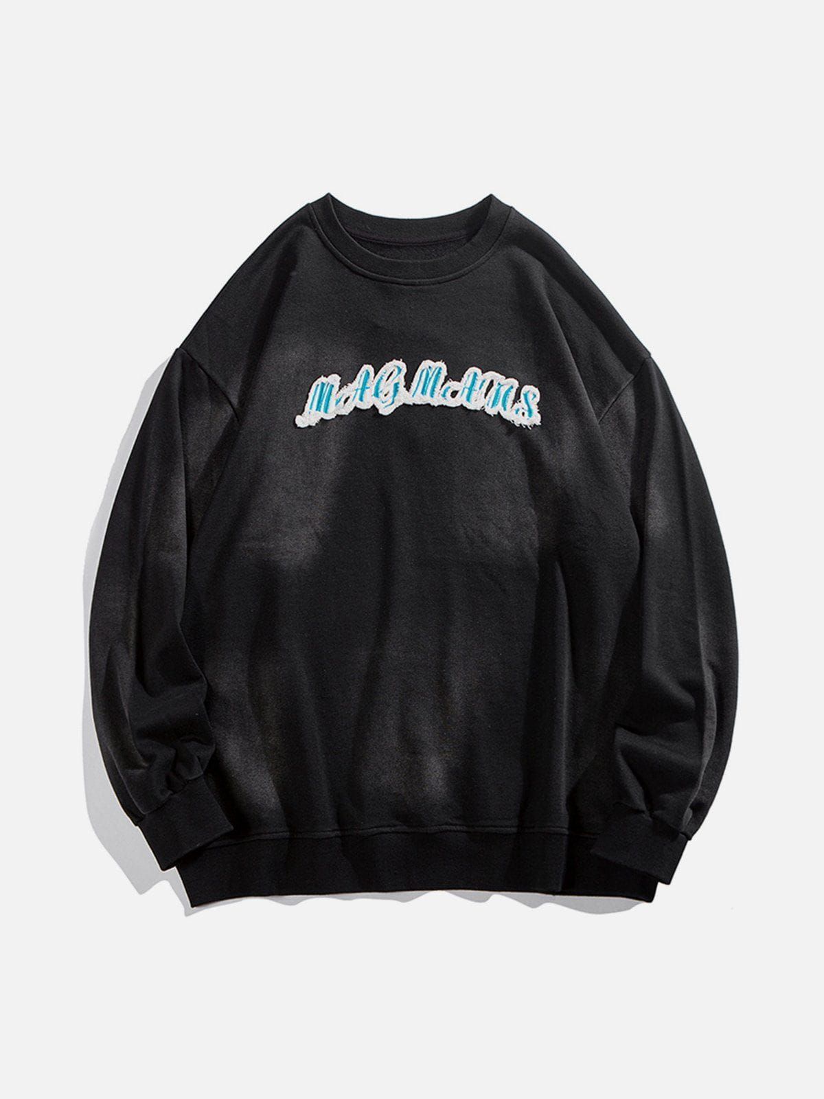 Aelfric Eden Vintage Washed Letter Embroidered Sweatshirt sold by Aelfric Eden product image thumbnail 3