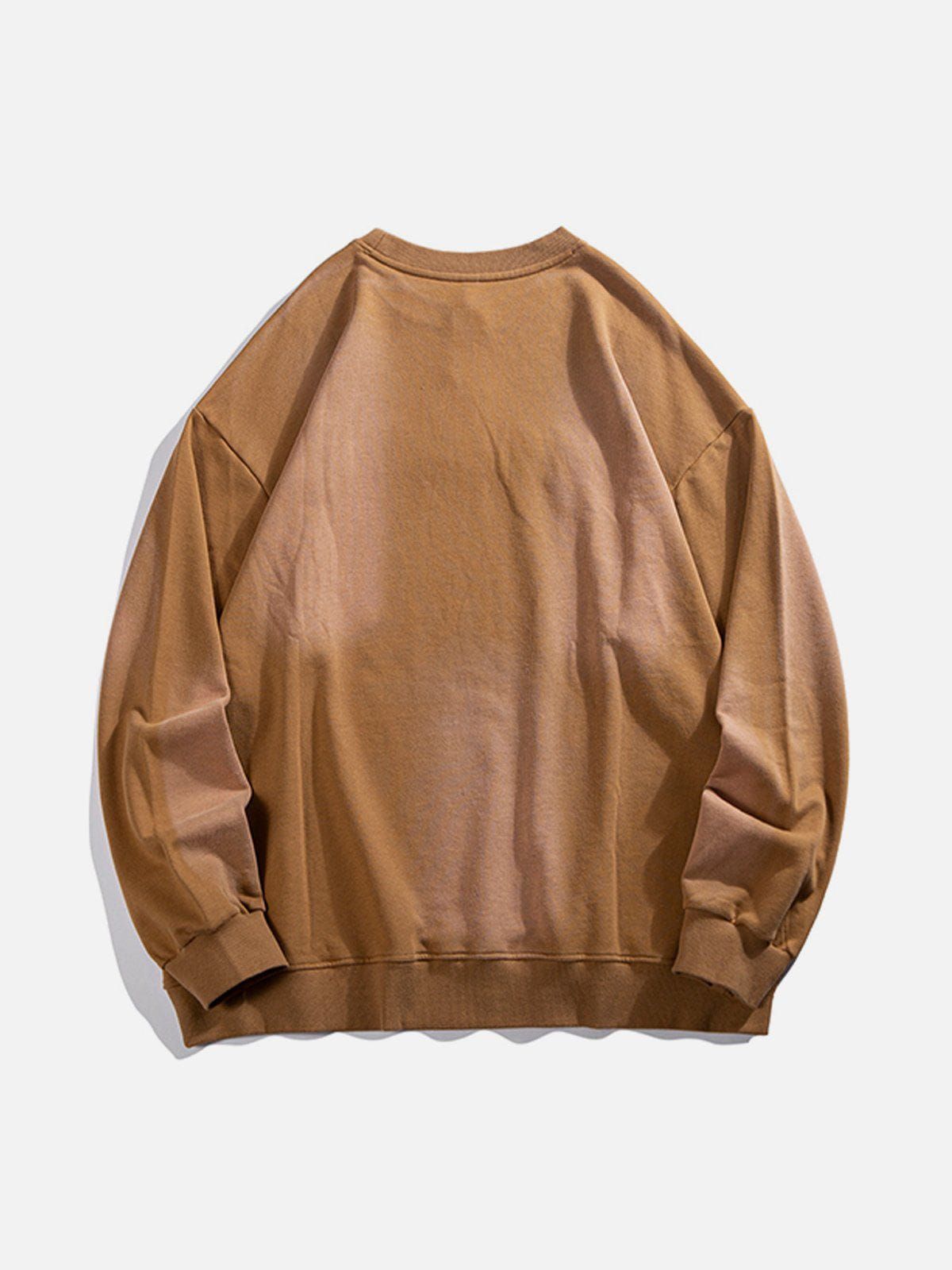 Aelfric Eden Vintage Washed Letter Embroidered Sweatshirt sold by Aelfric Eden product image thumbnail 2