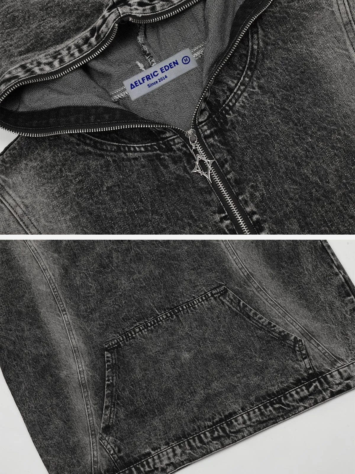 Aelfric Eden Washed Vintage Denim Hoodie sold by Aelfric Eden product image thumbnail 5