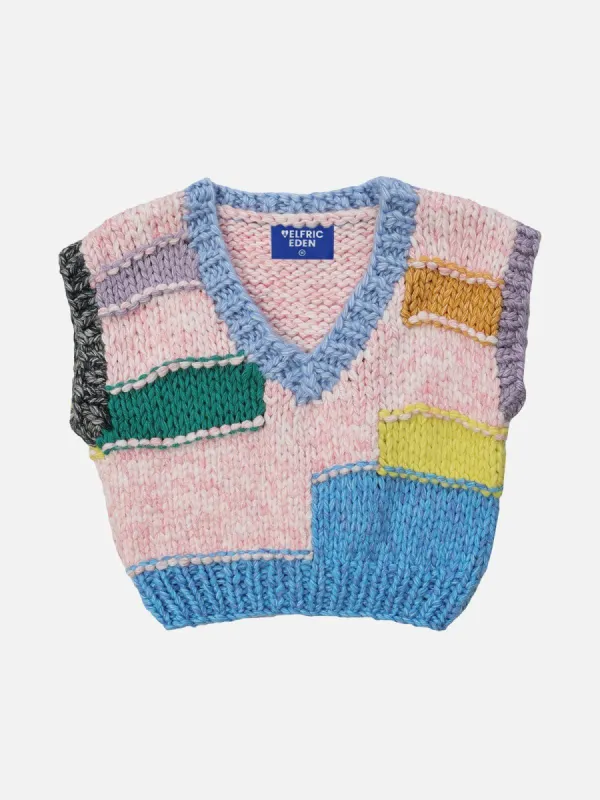 Colorful Patchwork Sweater Vest sold by Aelfric Eden