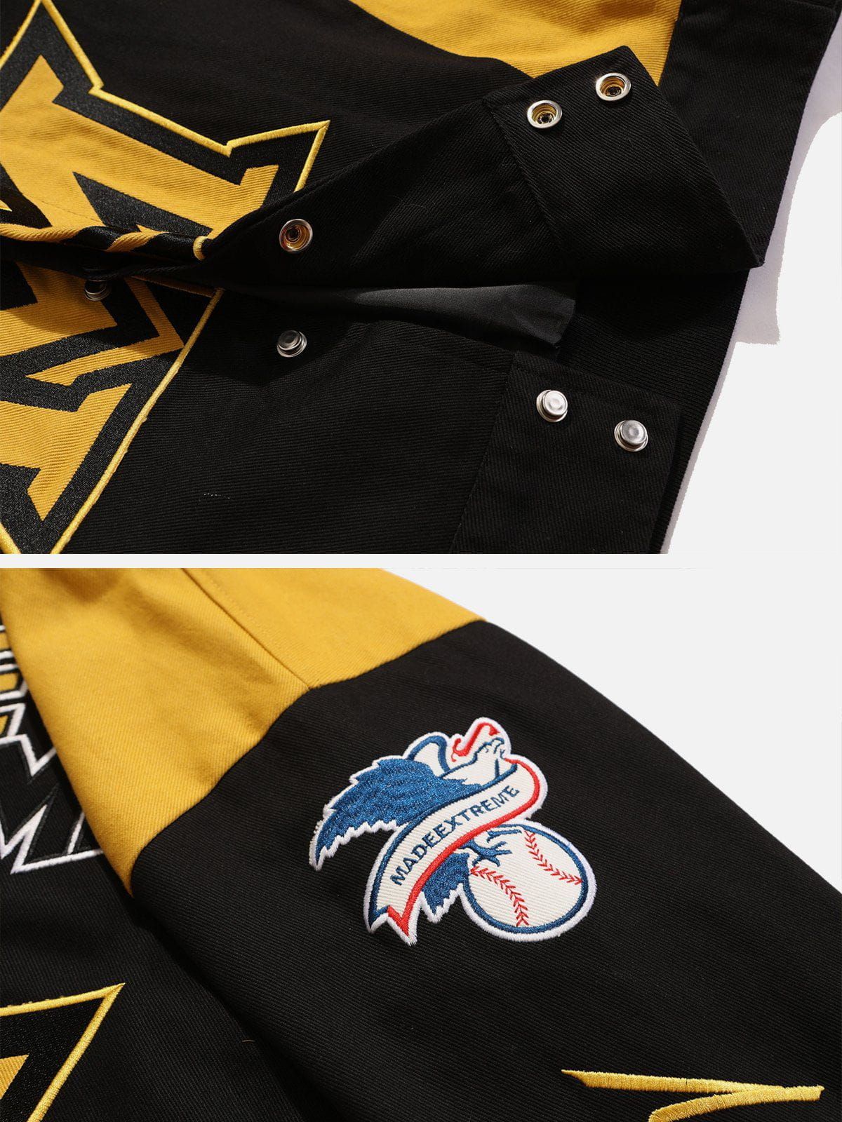 Aelfric Eden Letter Embroidery Contrast Jacket sold by Aelfric Eden product image thumbnail 9