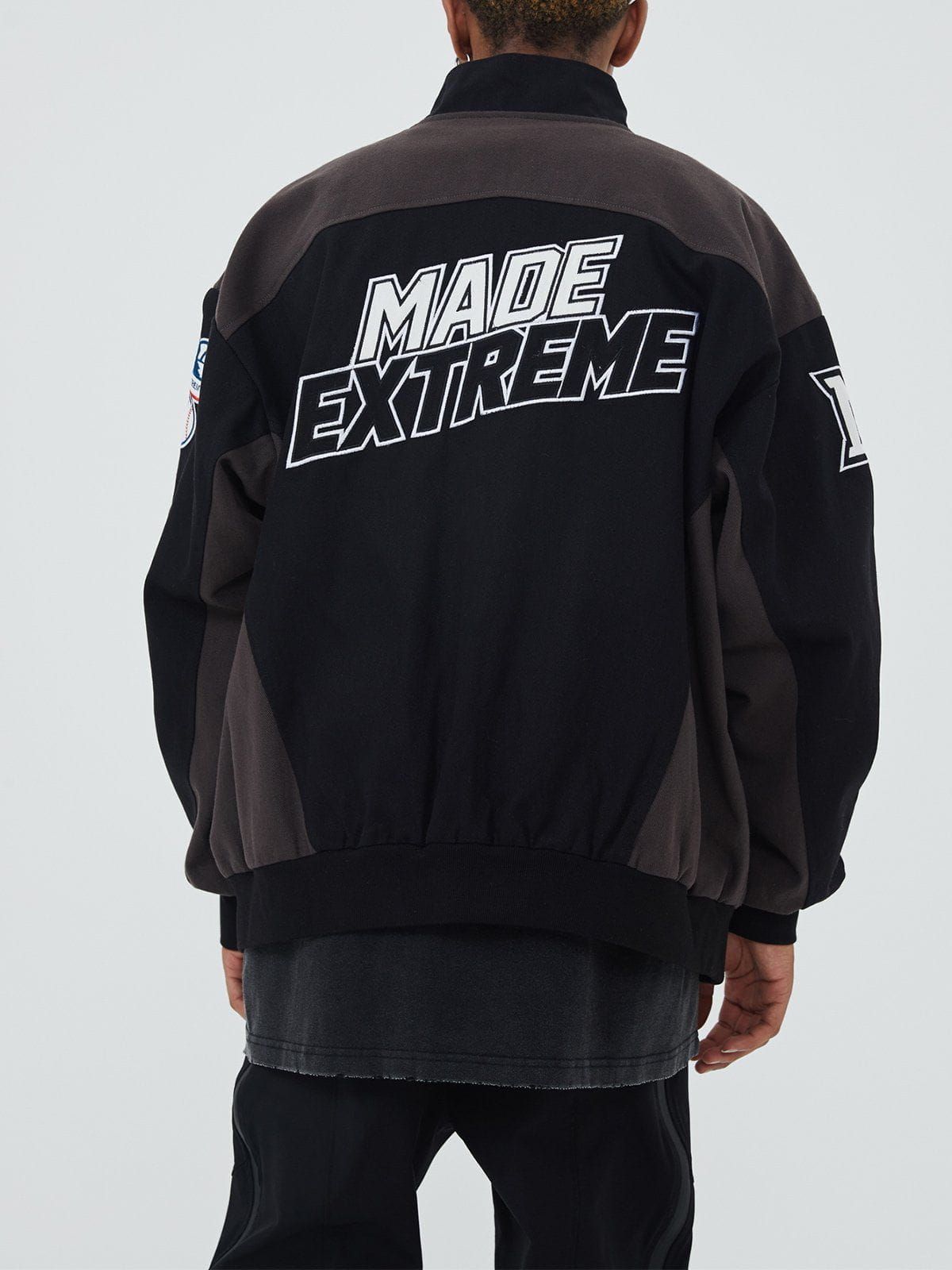 Aelfric Eden Letter Embroidery Contrast Jacket sold by Aelfric Eden product image thumbnail 4