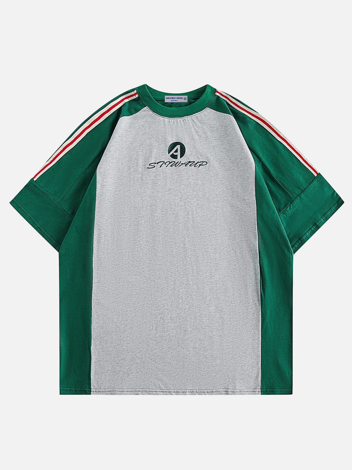 Aelfric Eden Color Blocking Striped Tee sold by Aelfric Eden