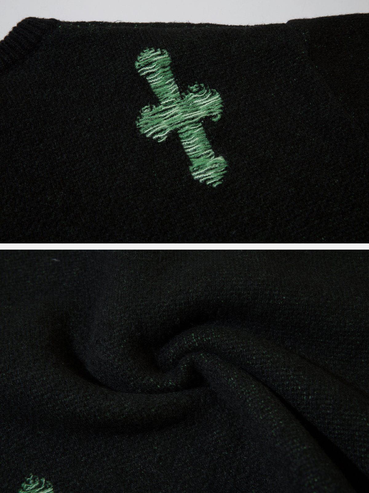 Aelfric Eden Cross Contrast Jacquard Sweater sold by Aelfric Eden product image thumbnail 3