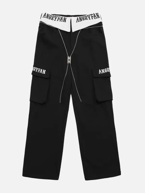 Aelfric Eden Fold-over Embroidery Sweatpants sold by Aelfric Eden