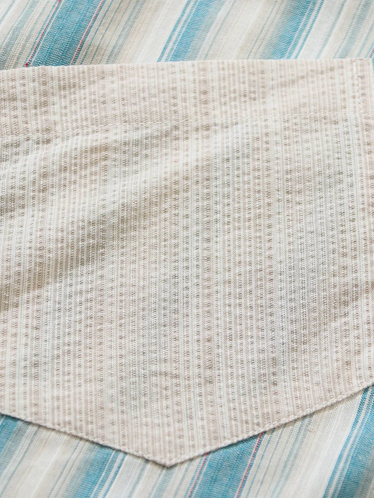 Aelfric Eden Stripe Patchwork Short Sleeve Shirt sold by Aelfric Eden product image thumbnail 4